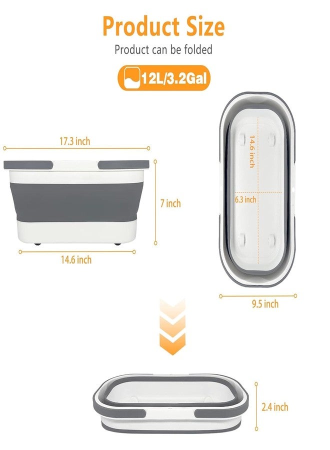DORLANK Multipurpose Unbreakable Plastic Tub| Foldable Basket with Handle | Plastic Bucket for Daily Use | Water Storage Bucket | - Image 2